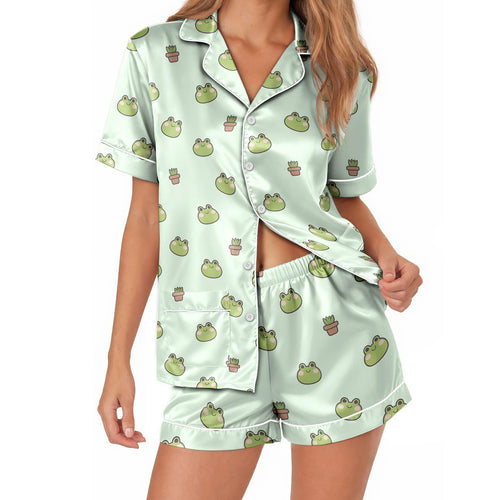 Frog satin pajamas for women - S