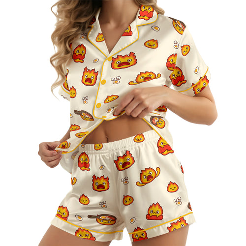 Magical Moving Castle satin pajama set view 2