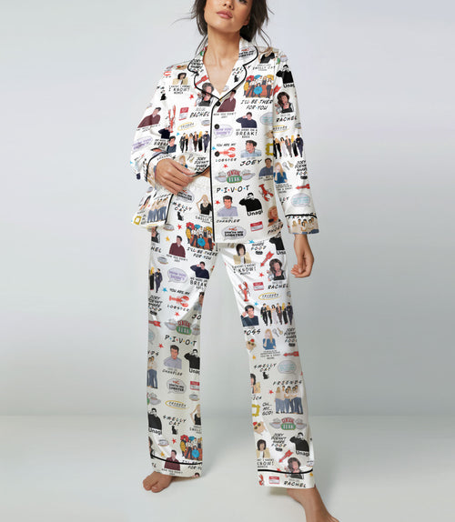 Besties Sitcom satin pajama set view 2