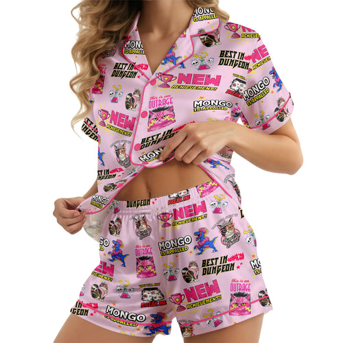 Dungeon Crawler RPG satin pajama set view 2