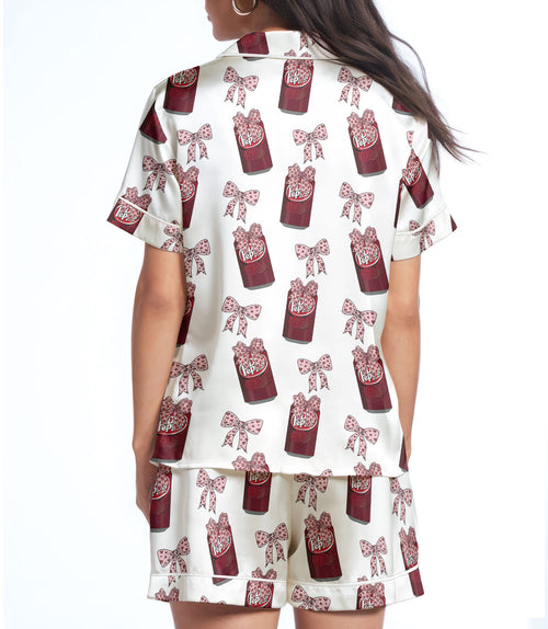 Cherry Soda Pop satin pajama set view 2