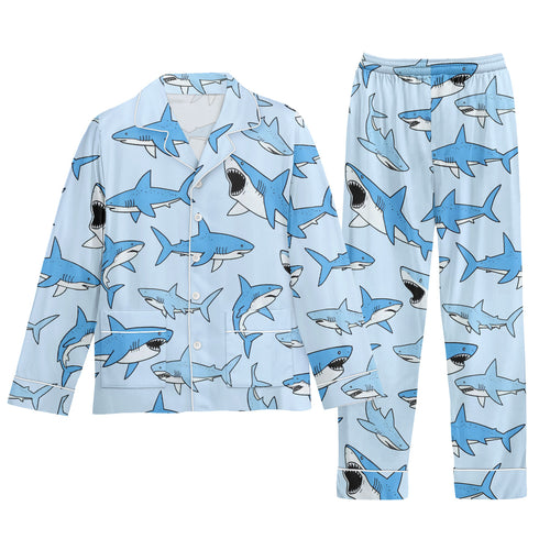 Shark Women's Thick Pajama Set – Long Sleeve, Cozy