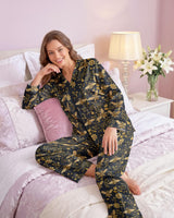Bee long satin pajamas for women