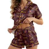 Spiced Rum-Inspired short satin pajamas for women
