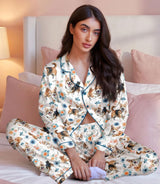 Corgi long satin pajamas for women