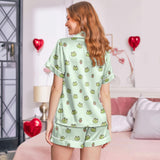 Frog satin pajamas for women - XL