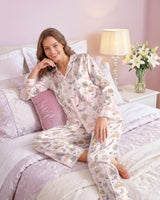 Graphic Pop Culture-Inspired long satin pajamas for women