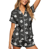 Spooky Christmas Character short satin pajamas for women