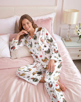 Chicken satin pajamas for women - 2XL