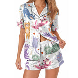 Cat satin pajamas for women - S