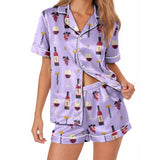 Wine & Beer satin pajamas for women - S