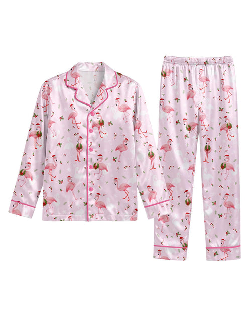 Flamingo satin pajamas for women - S