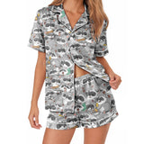 Raccoon satin pajamas for women - S