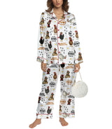Chicken long satin pajamas for women