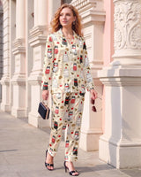 Cat satin pajamas for women