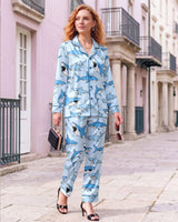 Shark long satin pajamas for women