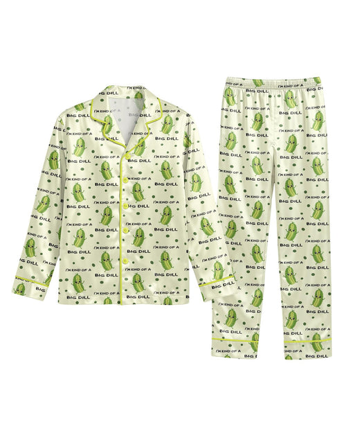 Pickle long satin pajamas for women