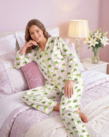 Frog long satin pajamas for women