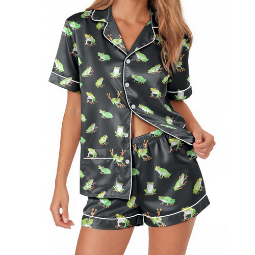 Frog satin pajamas for women - S
