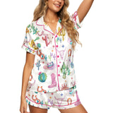 Cowgirl short satin pajamas for women