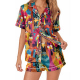 Chicken satin pajamas for women - S