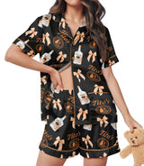 Handmade Vodka-Inspired short satin pajamas for women
