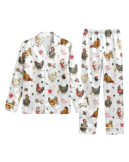 Chicken satin pajamas for women - S