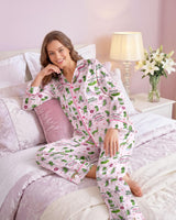 Pickle long satin pajamas for women