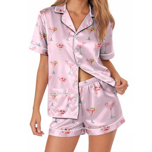 Martini satin pajamas for women - S