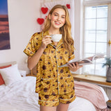 Cookie satin pajamas for women