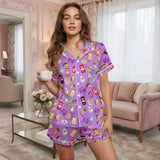 Taco Fast Food satin pajamas for women - L