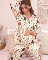 Cat satin pajamas for women - XL