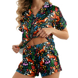 Fox short satin pajamas for women