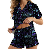 Romantic Fae Fantasy short satin pajamas for women