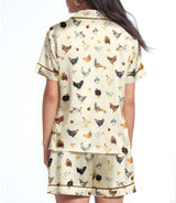 Chicken satin pajama set view 2