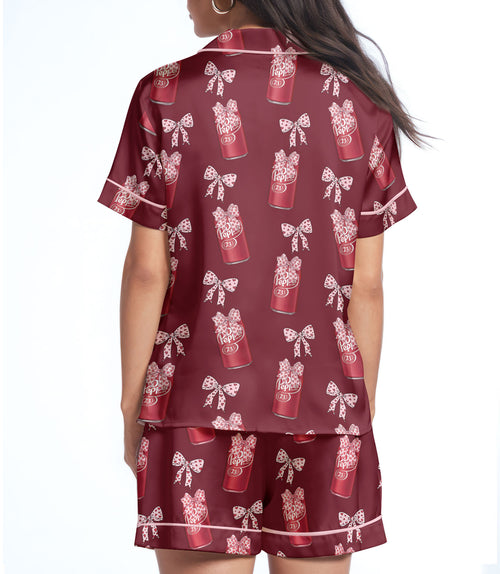 Cherry Soda Pop satin pajama set view 2