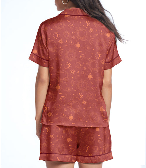 Celestial satin pajama set view 2