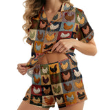Chicken satin pajama set view 2