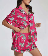 Tiger satin pajama set view 4