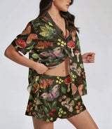 Butterfly satin pajama set view 4