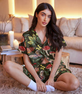 Butterfly satin pajama set view 6