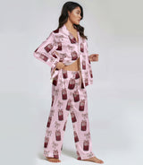 Cherry Soda Pop satin pajama set view 3