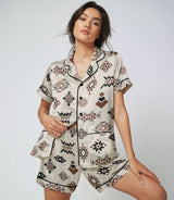 Boho Ethnic satin pajama set view 3
