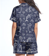 Whale satin pajama set view 2