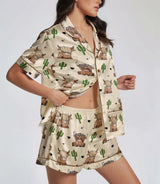Highland Cow satin pajama set view 4