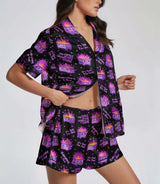 Dumpster Fire satin pajama set view 4