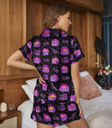 Dumpster Fire satin pajama set view 8
