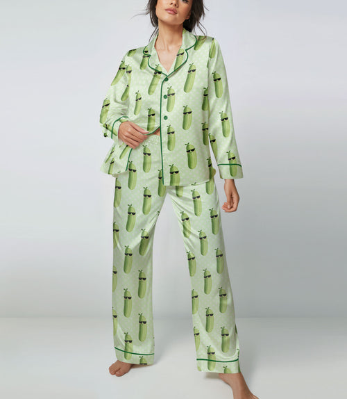 Pickle satin pajama set view 2