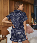 Whale satin pajama set view 8
