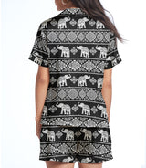 Elephant satin pajama set view 2